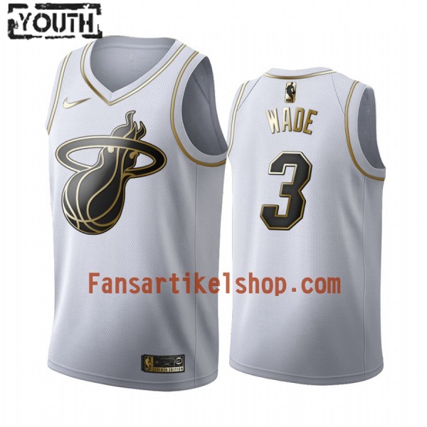 NBA Miami Heat Trikot Dwyane Wade 3 Nike 2019-2020 Weiß Golden Edition Swingman - Kinder NBA Miami Heat Trikot Dwyane Wade 3 Nike 2019-2020 Weiß Golden Edition Swingman - Kinder